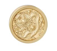 Sosoport Pisapapeles Redondo de Latón Macizo Diseño Dragón para Caligrafía China Accesorio de Escritorio Hogar y Práctica Artística Peso de Letra Tradicional y Herramienta Creativa