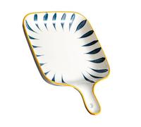 Sosoport Plato para Microondas de Resistente Diseño Nórdico Elegante con Acabado Pulido para Ensaladas y Cenas para Horno y Grill Uso Doméstico Práctico y Duradero