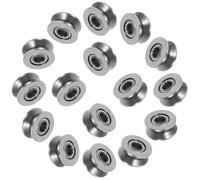 Sosoport Polea Rodamiento de Bolas Ranura en V V624zz Acero al Carbono 20 Piezas Mini Poleas para Sistemas Lineales y Elevación Herrajes Portones