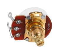 Sosoport Potenciómetro de eje de cobre potenciometros bote de volumen de guitarra eje cónico potenciómetro mini guitarra potenciómetros conmutados Golden