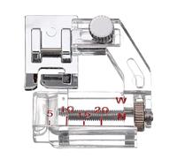 Sosoport Prensatelas para Máquina de Coser Doméstica Portátil en Metal Duradero Sistema de Snap para Cinta Bies Fácil de Usar y Color Plata