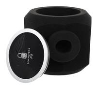 Sosoport Protector de Micrófono Esponja Absorbente de Sonido, Funda a Prueba de Viento Negra, Reduce Perturbaciones y Ruido para Grabación de Voz en Interiores