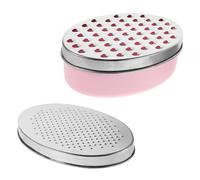 Sosoport Rallador De Queso De Doble Cara Herramienta Para Rallar Limón Mantequilla Queso Vertical De Acero Inoxidable