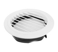 Sosoport Rejilla de Ventilación Redonda 184 Mm de Abs con Lamas Inclinadas, Cubierta para Respiradero de Plafón, Filtro Antipolvo, Protección contra Humedad para Hogar, Baño y Cocina