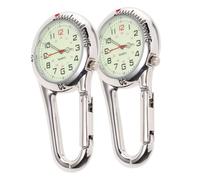 Sosoport Reloj De Cuarzo con Hebilla De Mochila 2pcs Reloj con Mosquetón De Alpinismo Fácil De Leer En La Oscuridad
