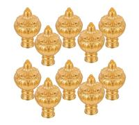 Sosoport Remates para Barra de Cortina 26-28 Mm, Tapa de Extremo Redonda de Plástico Dorado, Accesorios para Barra de Cortina, Decoración Moderna para Ventanas, Paquete de 10 Piezas