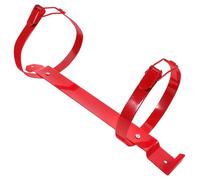 Sosoport Soporte para extintor de incendios de caravana 4kg Gancho de pared para extintor de hierro rojo fácil instalación para hogares y fábricas acceso rápido