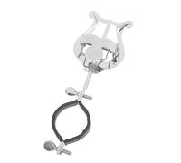 Sosoport Soporte para Partituras de Metal Plata para Clarinete Pinza Compacta, Carpeta Plegable Adecuado para Banda de Música en Desfiles y Presentaciones