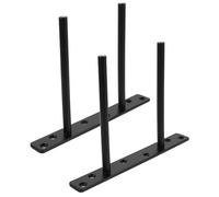 Sosoport Soportes Invisibles para Estantes Flotantes T Tipo Grandes 150X200 MM Metálicos Negros Tornillos 2 Unidades Alta Resistencia para Cocina Oficina y Sala