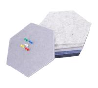 Sosoport Tablero Decorativo Hexagonal de Fieltro Autoadhesivo 8 Piezas Tablero de Anuncios para Pared Colores Azul Marino Azul Océano Gris Agua y Gris Plata Adecuado para Notas Fotos