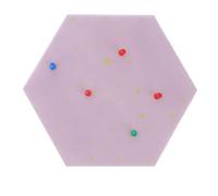 Sosoport Tablero Hexagonal de Fieltro Morado Diseño de Estrellas 9 MM de Grosor Tamaño 11X19X22 CM Panel Decorativo DIY para Notas y Fotos Adecuado para Cocina Oficina y Habitación