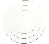 Sosoport Tableros Redondos Acrílicos de Espejo 3 Piezas para Fotografía de Joyería y Relojes Claro y Protección Ambiental