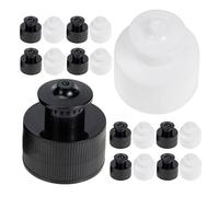 Sosoport Tapas de Botellas de Plástico 28 Mm Resistentes a Fugas Tirador, Pack de 24 Piezas en Color Claro y Negro para Botellas de Agua Mineral, Repuestos para Deporte, Viaje y