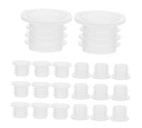 Sosoport Tapones de Botella de Plástico Anilla Antifugas, Tamaño 11, Material PE Color Claro, Reutilizables, para Sellado Hermético de Botellas de Vino, Cerveza y Licores, Pack de 100