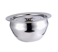 Sosoport Tazón Inoxidable para con Tapa Cuenco Duradero de Cocina Recipiente Práctico para Almacenamiento para Ensaladas y Huevos 1.5