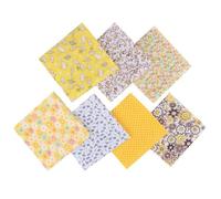 Sosoport Tela de Algodón Estampada en Tonos Amarillos para DIY Patchwork, 14 Piezas Surtidas para Cojines, Manteles y Manualidades, Adecuado para Costura Creativa y Proyectos Escolares