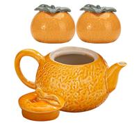 Sosoport Tetera para Infusión de Té Resistente al Desgaste Forma de Naranja de 210ml de Cerámica Adecuado como Obsequio para Inauguración de Casa