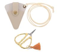 Sosoport Tijeras Vintage para Bordar de 2.3 Pulgadas con Mango Ergonómico y Funda de Cuero para Corte Preciso en Proyectos de Costura y Manualidades