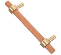 Sosoport Tirador de Madera Maciza de Haya para Armarios 96 MM de Distancia entre Agujeros Acabado Natural Tiradores para Puertas y Muebles Diseño Resistente para Uso Cocina y