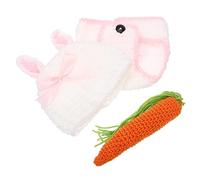 Sosoport Traje Forma De Conejo para Niñas Recién Nacidas Accesorios De Fotografía para Bebés Conjunto De Gorro De Crochet y Pantalones para Sesión De Fotos