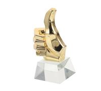 Sosoport Trofeo de Premio Cristal Forma de Pulgar hacia Arriba Mini Trofeo de Participación Divertido Premio de Reconocimiento Escolar para Concursos y Deportes Decoración para Fiestas