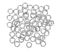 Sosoport Tuerca Hexagonal M8X10 de Acero Galvanizado 2 MM de Grosor 100 Piezas Tuerca de Fijación para Lámparas Anillo de Sujeción Resistente para Varillas de Lámpara Sujetador