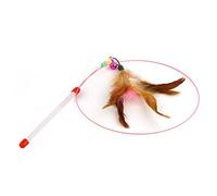 Sosoport Varita para Gatos con Campana Juguete de Alambre Flexible Diversión Atractiva para Mascotas 100% Metal Colores Aleatorios