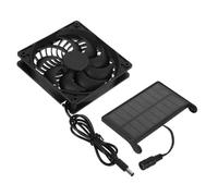Sosoport Ventilador Solar con Panel para Ventilación Portátil Casetas de Mascotas Invernaderos y Gallineros Fácil Instalación sin Cableado para Exteriores