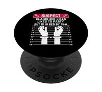 sospechoso afirma Que le Gusta IR de Fiesta, Pero está en la Cama a Las 9 PM PopSockets PopGrip Adhesivo