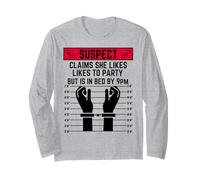 Sospechoso clama Que le Gusta IR de Fiesta, Pero está en la Cama a Las 9 PM Manga Larga