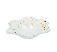 SOSPIRI VENEZIA - Florero Mediano de Cristal de Murano Decorado a Mano, Adorno para el Hogar - Idea de Regalo para Recuerdo de Ceremonia con Elegante Caja (19x19 cm, Redondo)