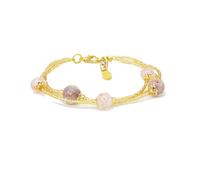 Sospiri Venezia Pulsera de mujer de cristal de Murano con perlas, cómoda y elegante, idea de regalo con caja incluida y certificado, para mamá, novia, amiga, Talla única, Cristal de Murano, No es una