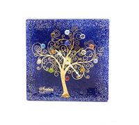 Sospiri Venezia Reloj de Mesa Cristal Murano Mecanismo Silencioso Decorado Murrine y Hoja de Oro Idea Regalo Hecho a Mano Made Italy (19x19)
