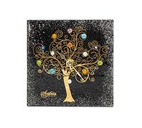 Sospiri Venezia Reloj de Mesa Cristal Murano Mecanismo Silencioso Decorado Murrine y Hoja de Oro Idea Regalo Hecho a Mano Made Italy (14x14)