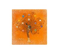 Sospiri Venezia Reloj de Mesa Cristal Murano Mecanismo Silencioso Decorado Murrine y Hoja de Oro Idea Regalo Hecho a Mano Made Italy (10x10)
