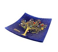 Sospiri Venezia Vaciatasche Árbol de la Vida de Cristal de Murano Murrine y Oro Idea de regalo Plato Bandeja Decorativa Made Italy Portaobjetos Decorativo Recuerdo Ceremonia 14x14 cm