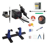 SOSS GAMING Pro Complete - Kit completo de soldadura de controlador de videojuegos, aire caliente y soldador para PlayStation, Xbox, Nintendo Switch, herramientas de modificación, desoldadura y