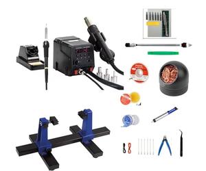 SOSS GAMING Pro Complete - Kit completo de soldadura de controlador de videojuegos, aire caliente y soldador para PlayStation, Xbox, Nintendo Switch, herramientas de modificación, desoldadura y