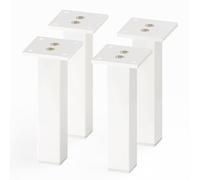 Sossai® Exklusiv Small - Aluminium Patas para Muebles | E3MF | 4 Piezas | Altura: 150mm | Color: Blanco | Tornillos incluidos
