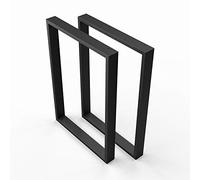sossai® - Mesa Estructura Acero | 2 Piezas | patas de mesa | carga pesada | Ancho 60 cm x Altura 72 cm | TKK1 | Color: Negro