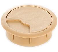 sossai® Passacavo con guarnitura per scrivanie, uffici & piani da lavoro | Set da 1 | KDM2 | Colore: faggio | Diametro: 60 mm | Materiale: Plastica (Made in EU)