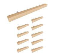 Sossai tiradores de madera de haya | GAH01 | distancia entre agujeros 192mm, longitud 272mm, 10 piezas