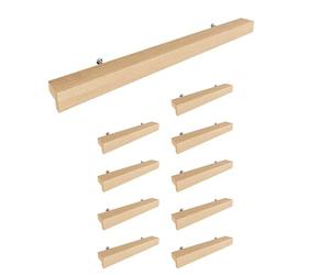 Sossai tiradores de madera de haya | GAH01 | distancia entre agujeros 192mm, longitud 272mm, 10 piezas