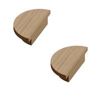 Sossai tiradores de madera de roble | GAH02 | distancia entre agujeros 40mm, diámetro 100mm, 2 piezas