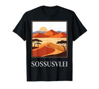 Sossusvlei Namibia Dunas del Desierto Vintage Retro Arte de Viaje Camiseta