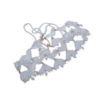 Sostén de cadena de cuerpo con perlas de moda, joyería romántica con diseños de corazón, perlas y cadena de pecho, joyería para mujer, atuendo de vida nocturna, accesorios elegantes para fiestas