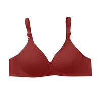 Sostén deportivo sin aros, talla grande, delgado, para mamá, ropa interior de moda para mujer, brasier inalámbrico, rosso, L