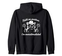 Sostén en pareja que estoy sobreestimulado: gateros sosteniendo bengalas Sudadera con Capucha