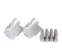 Sostén Manubrio Elevador De Manillar para Benelli TRK 702X, Kit De Extensión De Altura, Ajustador De Compensación, Adaptador De Soporte De Elevación. Pilar Manubrio(Plata2)