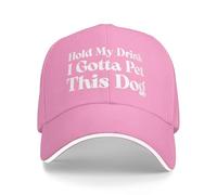 Sostén Mi Bebida, Tengo Que Acariciar A Este Perro Mujer Hombre Snapback Cap Secado Rápido Gorras Hip Hop Suave Gorra Trucker para Verano Deporte Running